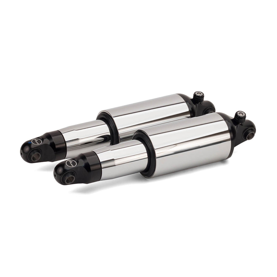 1991-2007 Harley-Davidson Dyna Ultimate Ride Kit w/Rebound Adj. (Chrome) - Arnott® Motorcycle Air Suspension